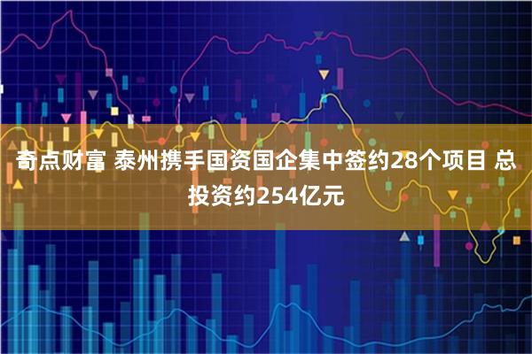 奇点财富 泰州携手国资国企集中签约28个项目 总投资约254亿元