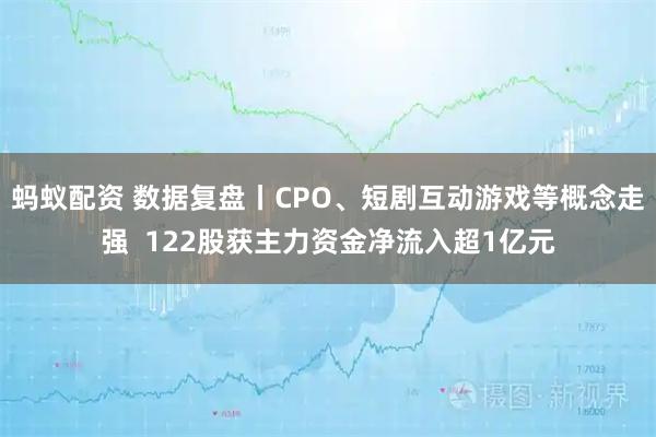 蚂蚁配资 数据复盘丨CPO、短剧互动游戏等概念走强  122股获主力资金净流入超1亿元